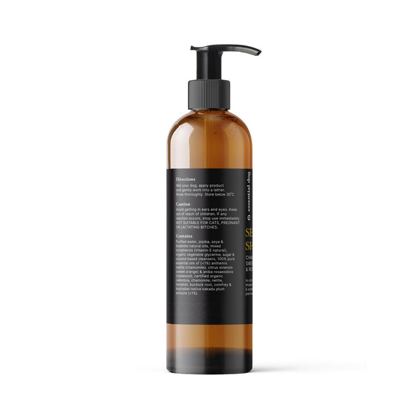 500ml Natural Sensitive Dog Shampoo (Chamomile, Sweet Orange & Rosewood)