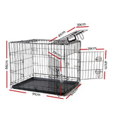 i.Pet 24" Dog Cage Crate Kennel 3 Doors