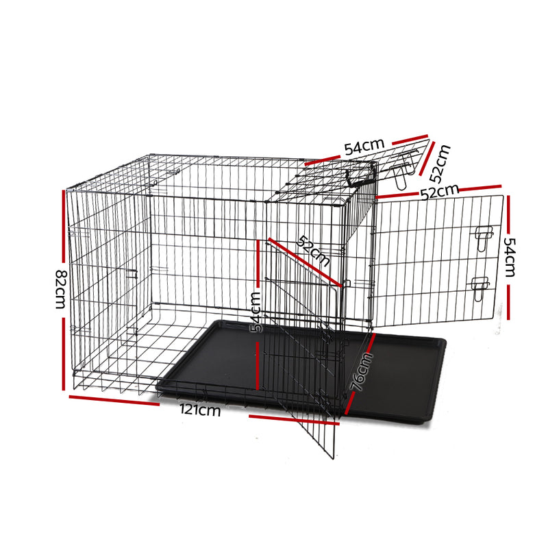 i.Pet 24" Dog Cage Crate Kennel 3 Doors