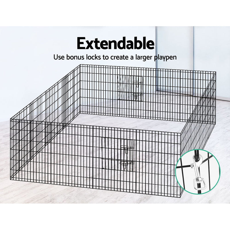 i.Pet 2x36" 8 Panel Dog Playpen Pet Fence Exercise Cage Enclosure Play Pen