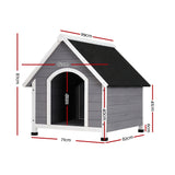 i.Pet Dog Kennel Wooden Large House Outdoor Indoor Puppy Pet Cabin Weatherproof