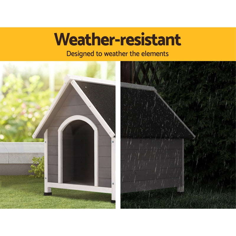 i.Pet Dog Kennel Wooden Large House Outdoor Indoor Puppy Pet Cabin Weatherproof