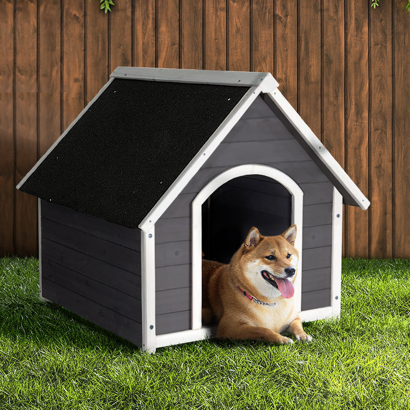 i.Pet Dog Kennel Wooden Large House Outdoor Indoor Puppy Pet Cabin Weatherproof