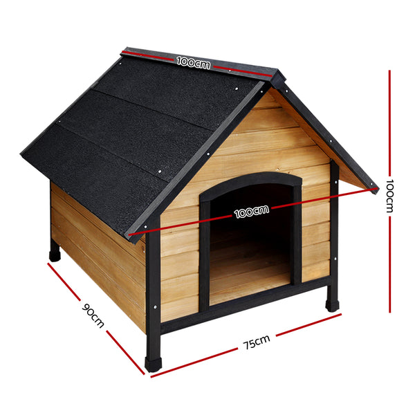 i.Pet Dog Kennel Wooden Outdoor House Pet Puppy House Crate Cabin Waterproof