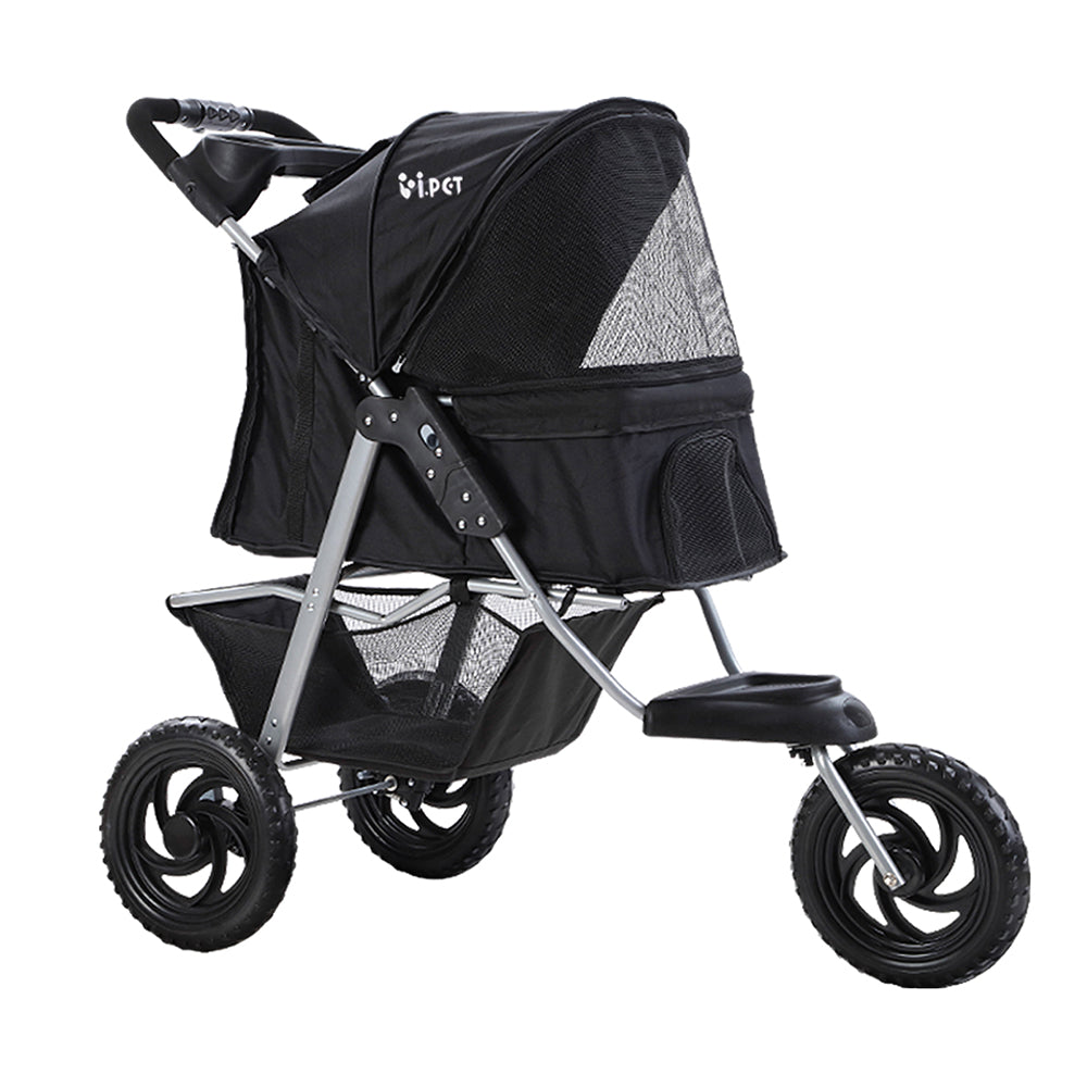 i-pet-pet-stroller-dog-pram-large-cat-carrier-travel-3-wheels-foldable-pushchair