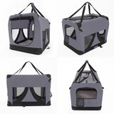 Portable Soft Dog Cage Crate Carrier XXXL GREY