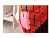 YES4PETS Portable Plastic Dog Cat Pet Pets Carrier Travel Cage With Tray-Pink