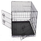 YES4PETS Collapsible Metal Dog Rabbit Crate Puppy Cage Cat Carrier With Divider
