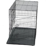 YES4PETS Collapsible Metal Dog Rabbit Crate Puppy Cage Cat Carrier With Divider