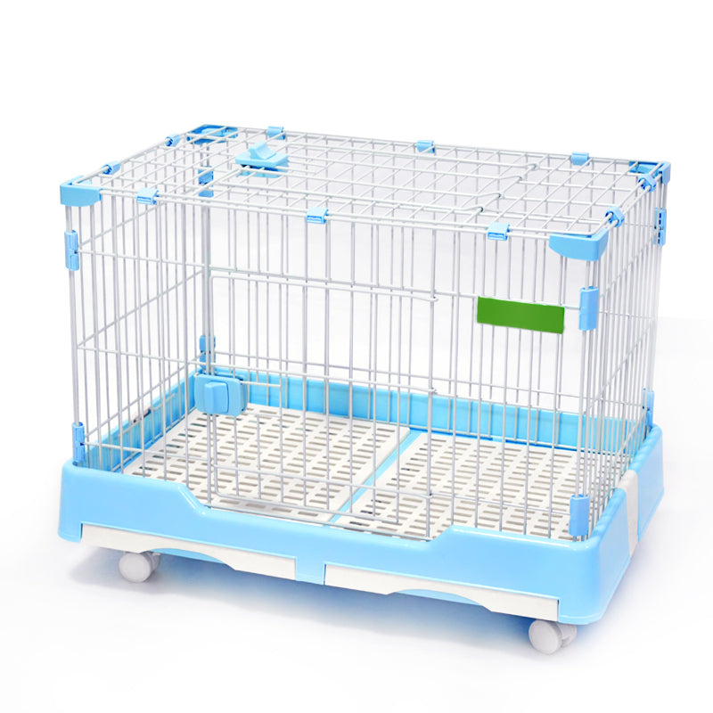 yes4pets-large-blue-pet-dog-cage-cat-rabbit-crate-kennel-with-potty-pad-and-wheel