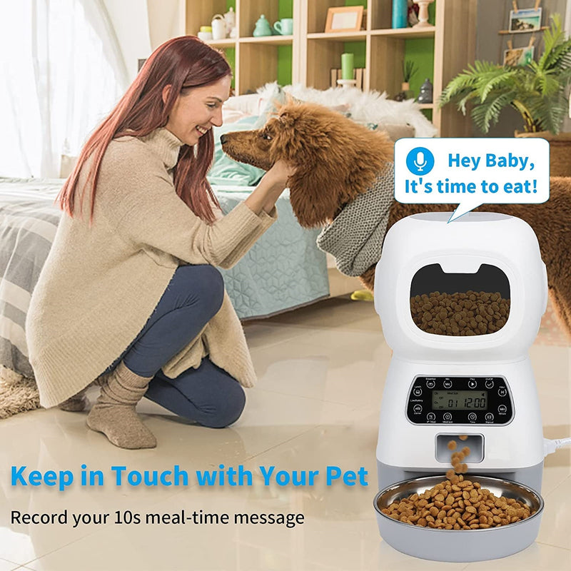 YES4PETS Visible Automatic Digital Pet Dog Cat Feeder Food Bowl Dispenser