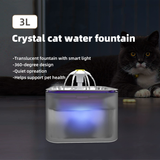 YES4PETS 3L Automatic Electric Pet Water Fountain Dog Cat Stainless Steel Feeder Bowl Dispenser Grey