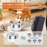 YES4PETS Automatic Electric Pet Water Fountain Dog Cat Stainless Steel Feeder Bowl Dispenser