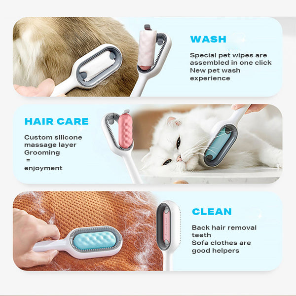 4-in-1 Multifunctional Pet Hair Cleaning Depilatory Comb