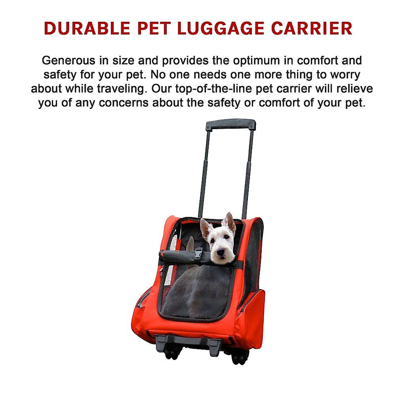 Dog Pet Safety Transport Carrier Backpack Trolley