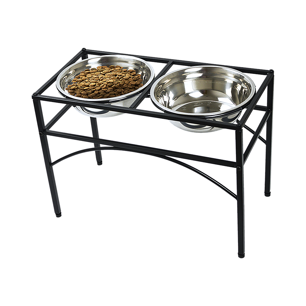 dual-elevated-raised-pet-dog-puppy-feeder-bowl-stainless-steel-food-water-stand